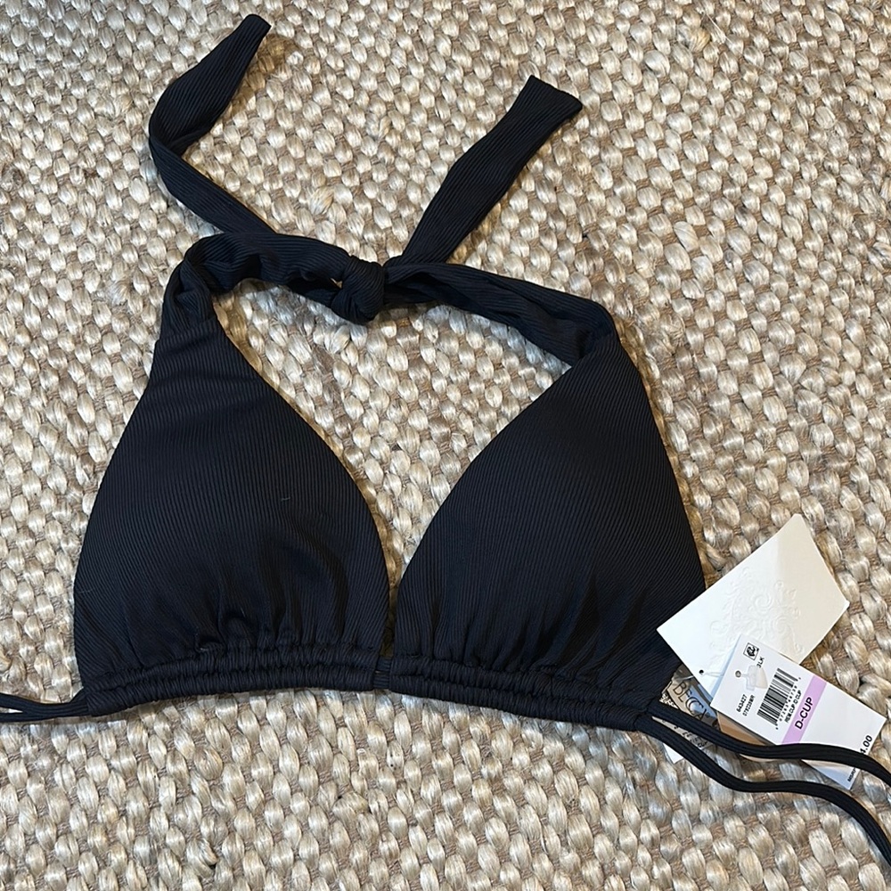 BECCA Black Halter Bikini Top